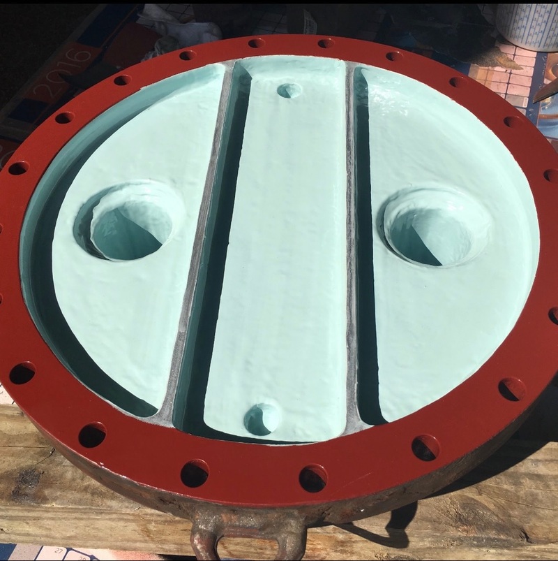 Blast, rebuild and coating of pump parts. 